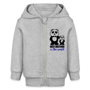 besten Bruder - Baby Organic Kapuzenjacke Baby Connector von Stanley/Stella - Grau meliert - Vorne