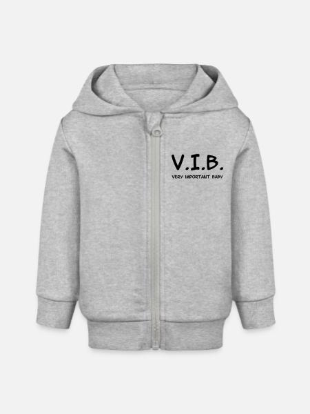 vib bébé - Veste à capuche bébé bio Stanley/Stella - gris chiné