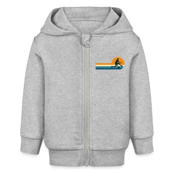 Basketballspieler - Baby Organic Kapuzenjacke Baby Connector von Stanley/Stella - Grau meliert - Vorne