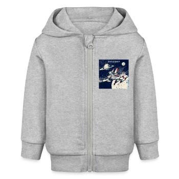 Vaisseau spatial en détresse - Veste à capuche bébé bio Stanley/Stella - gris chiné - Devant
