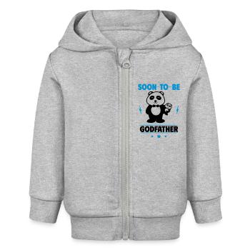 Bald Pate: Ein humorvolles Geschenk für Pate - Baby Organic Kapuzenjacke Baby Connector von Stanley/Stella - Grau meliert - Vorne