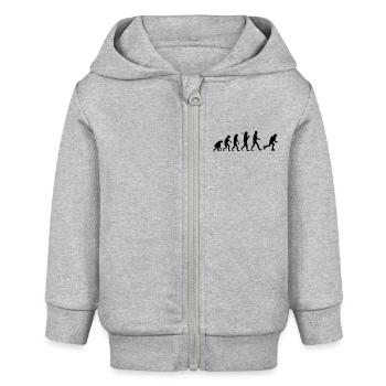 Evolution Rollschuhe - Baby Organic Kapuzenjacke Baby Connector von Stanley/Stella - Grau meliert - Vorne