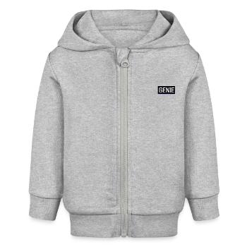Design Genie - Baby Organic Kapuzenjacke Baby Connector von Stanley/Stella - Grau meliert - Vorne