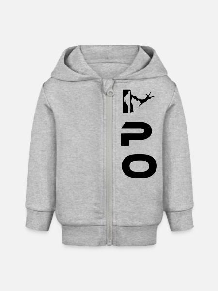 IPO - Baby Organic Kapuzenjacke Baby Connector von Stanley/Stella - Grau meliert