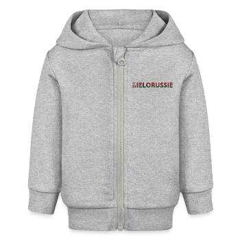 Drapeau Biélorussie - Veste à capuche bébé bio Stanley/Stella - gris chiné - Devant