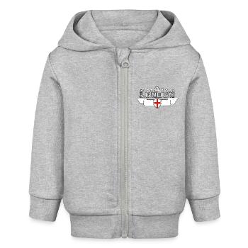 London - Baby Organic Kapuzenjacke Baby Connector von Stanley/Stella - Grau meliert - Vorne