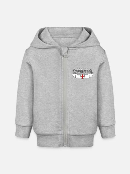 Liverpool - Baby Organic Kapuzenjacke Baby Connector von Stanley/Stella - Grau meliert