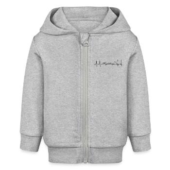 Magdeburg - Baby Organic Kapuzenjacke Baby Connector von Stanley/Stella - Grau meliert - Vorne