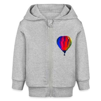 Ballon - Baby Organic Kapuzenjacke Baby Connector von Stanley/Stella - Grau meliert - Vorne