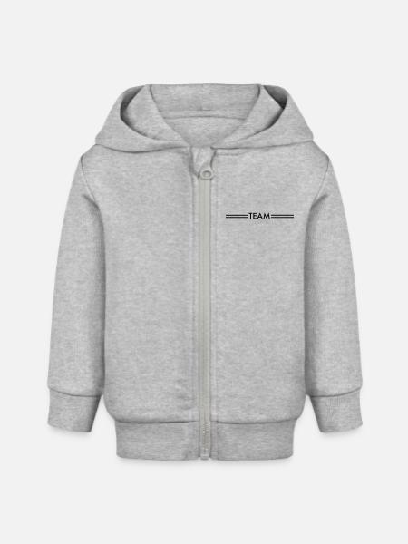 Team - Baby Organic Kapuzenjacke Baby Connector von Stanley/Stella - Grau meliert