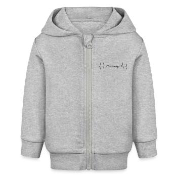Brandenburg - Baby Organic Kapuzenjacke Baby Connector von Stanley/Stella - Grau meliert - Vorne