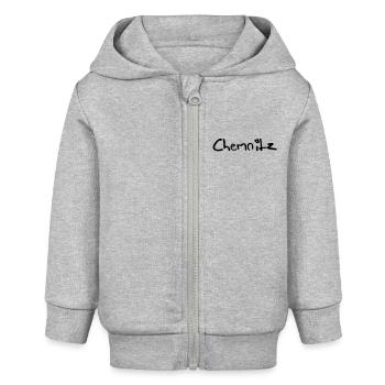 chemnitz - Baby Organic Kapuzenjacke Baby Connector von Stanley/Stella - Grau meliert - Vorne
