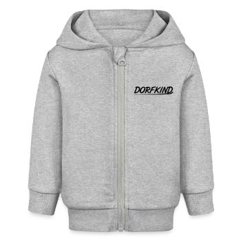 Dorfkind 1 - Baby Organic Kapuzenjacke Baby Connector von Stanley/Stella - Grau meliert - Vorne