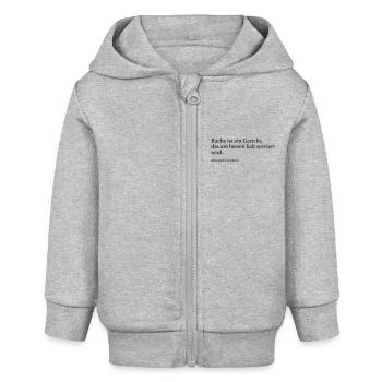 Rache ist ein Gericht, das am besten kalt servier - Baby Organic Kapuzenjacke Baby Connector von Stanley/Stella - Grau meliert - Vorne
