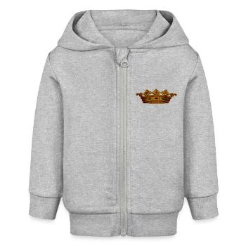 Crown 3 - Veste à capuche bébé bio Stanley/Stella - gris chiné - Devant