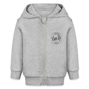 Van vie - Veste à capuche bébé bio Stanley/Stella - gris chiné - Devant