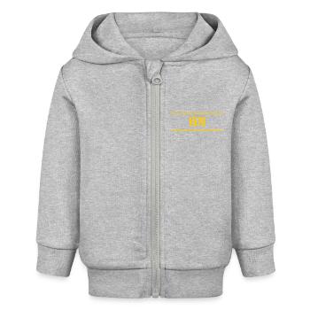 1970 Graphique - Veste à capuche bébé bio Stanley/Stella - gris chiné - Devant
