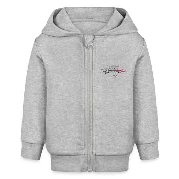 vu meter t-shirt - Baby Organic Zip-up Hoodie by Stanley/Stella - heather grey - Front