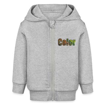 Color - Baby Organic Kapuzenjacke Baby Connector von Stanley/Stella - Grau meliert - Vorne