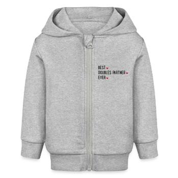 Doppel Partner - Baby Organic Kapuzenjacke Baby Connector von Stanley/Stella - Grau meliert - Vorne