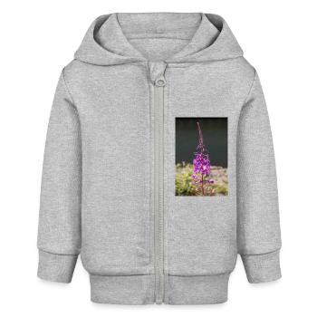 Weidenröschen auch Weidenröschen auch Rosenlorbeer-Weidenröschen - Baby Organic Kapuzenjacke Baby Connector von Stanley/Stella - Grau meliert - Vorne
