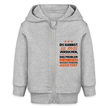 Biologisch-technischer Assistent - Baby Organic Kapuzenjacke Baby Connector von Stanley/Stella - Grau meliert - Vorne