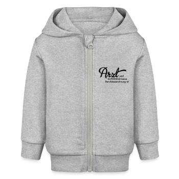 Arzt - Baby Organic Kapuzenjacke Baby Connector von Stanley/Stella - Grau meliert - Vorne