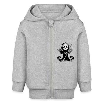 Hug Me - Grim Reaper - Veste à capuche bébé bio Stanley/Stella - gris chiné - Devant