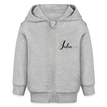 julia - Baby Organic Kapuzenjacke Baby Connector von Stanley/Stella - Grau meliert - Vorne