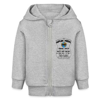 1997 - Baby Organic Zip-up Hoodie by Stanley/Stella - heather grey - Front