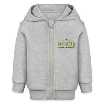 Security - Baby Organic Zip-up Hoodie by Stanley/Stella - heather grey - Front