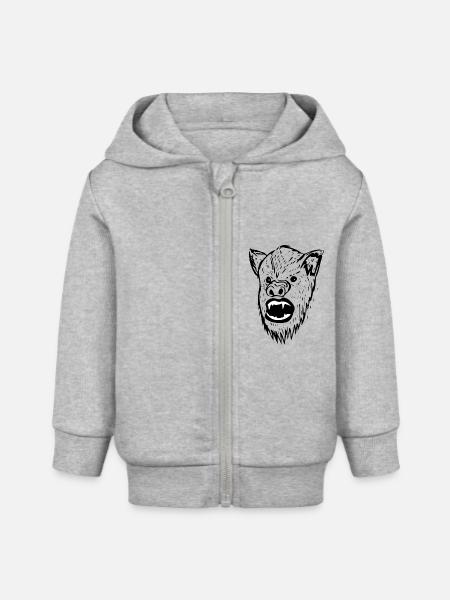 hallowee n467 - Baby Organic Kapuzenjacke Baby Connector von Stanley/Stella - Grau meliert