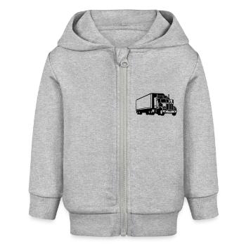 lkw - Baby Organic Kapuzenjacke Baby Connector von Stanley/Stella - Grau meliert - Vorne