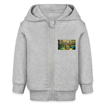 Camping - Baby Organic Kapuzenjacke Baby Connector von Stanley/Stella - Grau meliert - Vorne
