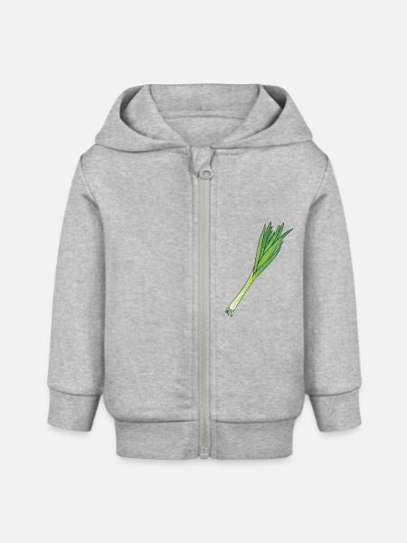 Lauch - Baby Organic Kapuzenjacke Baby Connector von Stanley/Stella - Grau meliert