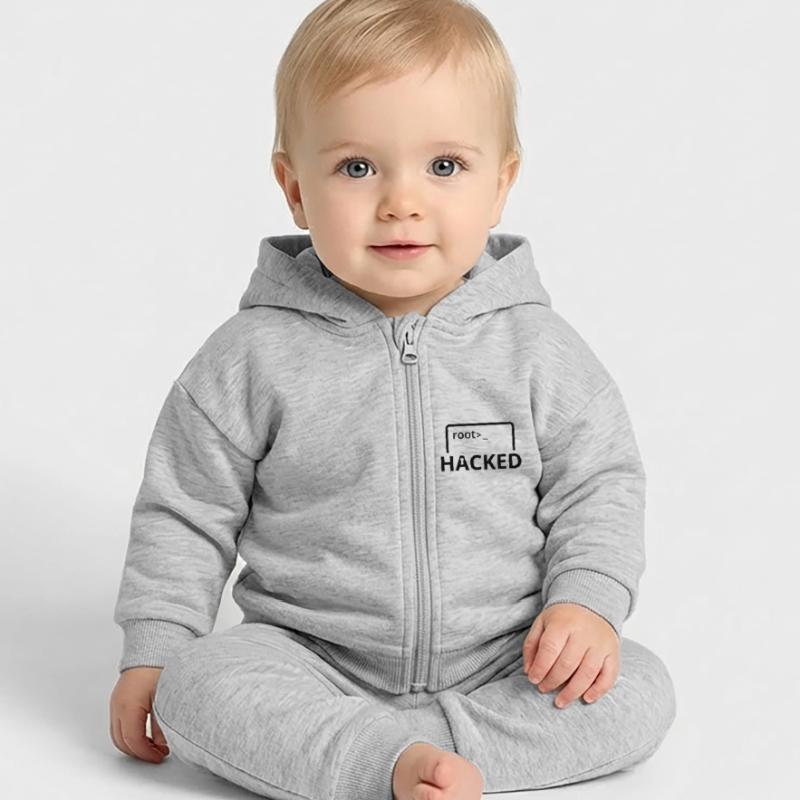 Hacked Hacker Informatiker Computer Programmierer Baby Organic Kapuzenjacke Baby Connector von Stanley/Stella