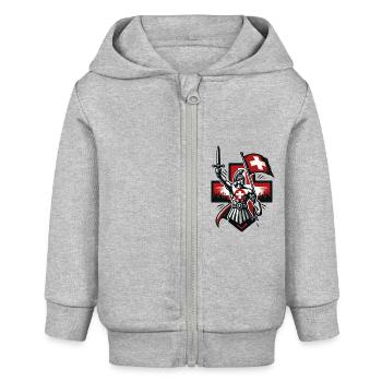Gladiator Schweiz - Baby Organic Kapuzenjacke Baby Connector von Stanley/Stella - Grau meliert - Vorne
