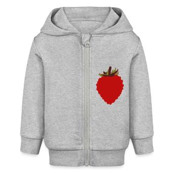 Wild Strawberry - Baby Organic Kapuzenjacke Baby Connector von Stanley/Stella - Grau meliert - Vorne