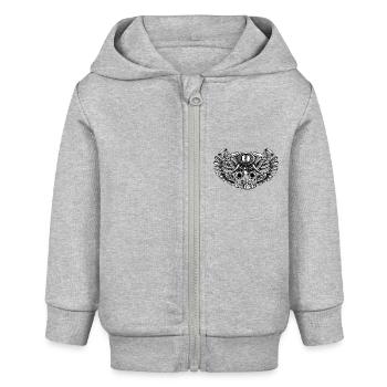 Motor - Baby Organic Kapuzenjacke Baby Connector von Stanley/Stella - Grau meliert - Vorne