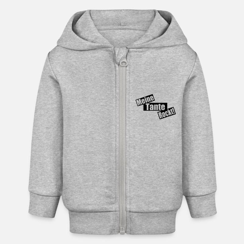 mes roches de tante - Veste à capuche bébé bio Stanley/Stella - gris chiné