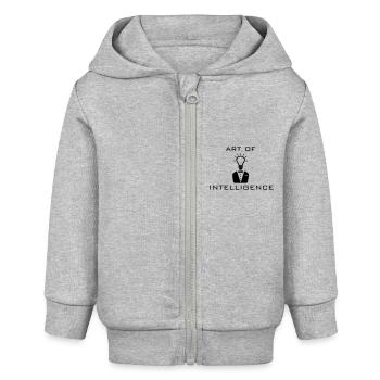 KUNST von Intelligent - Baby Organic Kapuzenjacke Baby Connector von Stanley/Stella - Grau meliert - Vorne