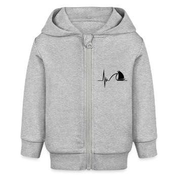 Sailing Pulse Design - Baby Organic Kapuzenjacke Baby Connector von Stanley/Stella - Grau meliert - Vorne