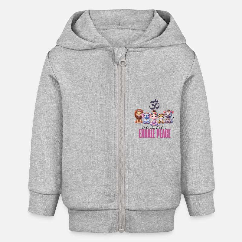 Escouade de méditation - Veste à capuche bébé bio Stanley/Stella - gris chiné