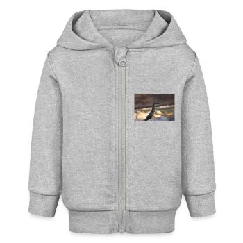 Der Reiher - Baby Organic Kapuzenjacke Baby Connector von Stanley/Stella - Grau meliert - Vorne