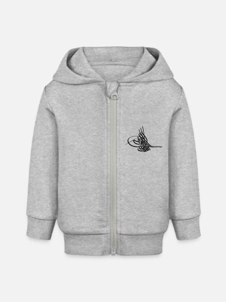 Osmanli tugrasi - Baby Organic Kapuzenjacke Baby Connector von Stanley/Stella - Grau meliert