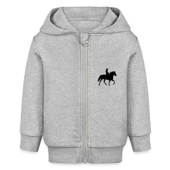 Rocky Mountain Horse Gait Tölt - Baby Organic Kapuzenjacke Baby Connector von Stanley/Stella - Grau meliert - Vorne