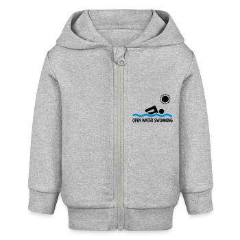 openwater4 - Baby Organic Zip-up Hoodie by Stanley/Stella - heather grey - Front