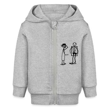 Radiologe - Baby Organic Kapuzenjacke Baby Connector von Stanley/Stella - Grau meliert - Vorne