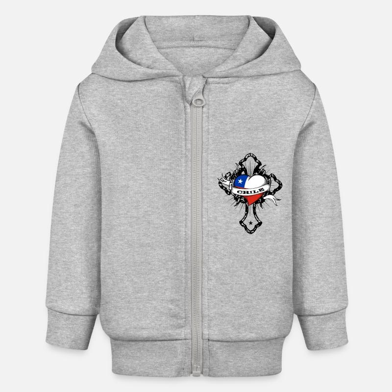 Chili - Veste à capuche bébé bio Stanley/Stella - gris chiné