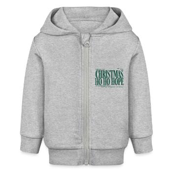 Christmas Sweater - Weihnachtspullover - Baby Organic Kapuzenjacke Baby Connector von Stanley/Stella - Grau meliert - Vorne